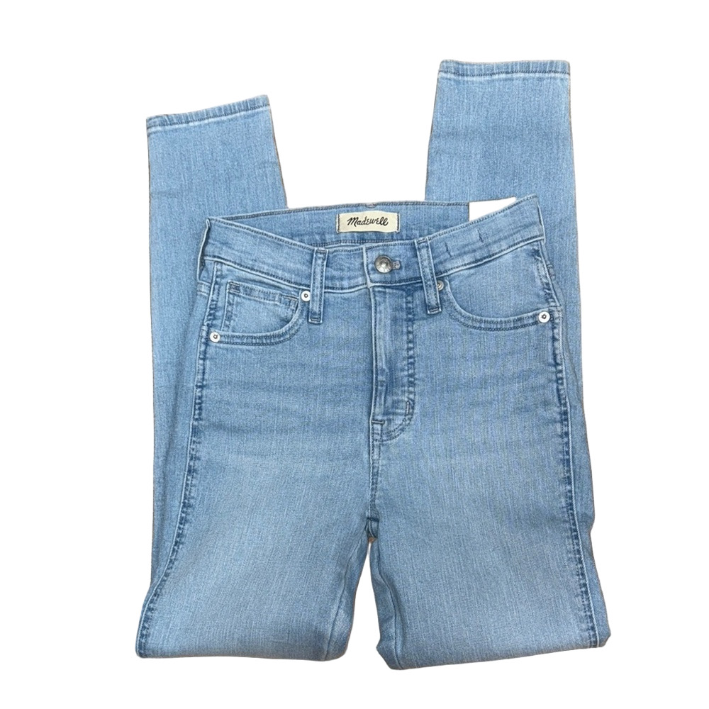 Madewell Women's 24 10 Inch High Rise Skinny Stretch Light Wash Denim Jeans NWT